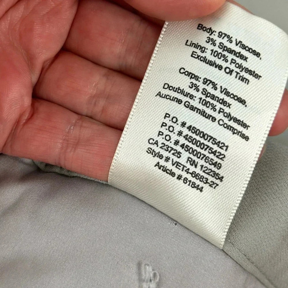 Aritzia Wilfred Arbre Shorts High rise waist scalloped hem Crepe Gray Size 2 - Picture 8 of 14